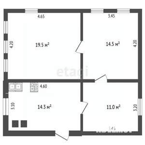 Дом 59м², 1-этажный, участок 23 сот.