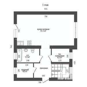 Дом 165м², 2-этажный, участок 8 сот.