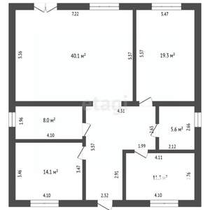 Дом 125м², 1-этажный, участок 8 сот.