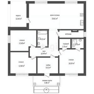 Дом 121м², 1-этажный, участок 8 сот.