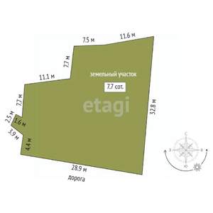 Дом 91м², 1-этажный, участок 8 сот.  