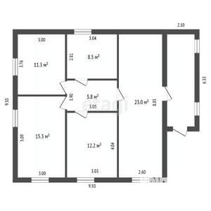 Дом 210м², 2-этажный, участок 15 сот.  