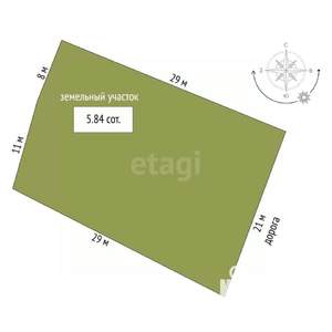 Дом 170м&sup2;, 2-этажный, участок 6 сот.  