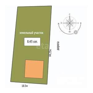 Дом 149м&sup2;, 2-этажный, участок 8 сот.  
