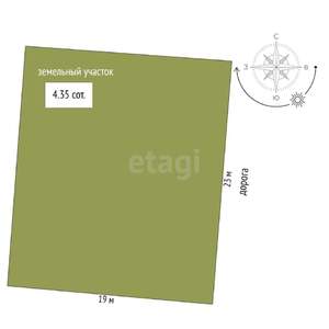 Дом 47м², 1-этажный, участок 3 сот.  