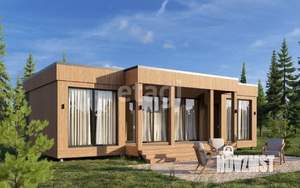 Дом 54м&sup2;, 1-этажный, участок 15 сот.  