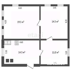Дом 59м&sup2;, 1-этажный, участок 23 сот.  