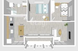 Дом 54м&sup2;, 1-этажный, участок 15 сот.  