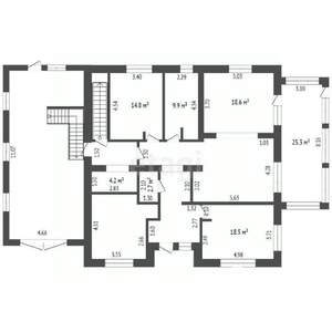 Дом 223м², 1-этажный, участок 14 сот.  