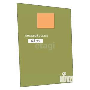 Дом 54м², 1-этажный, участок 7 сот.  