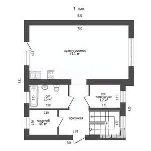 Дом 165м&sup2;, 2-этажный, участок 5 сот.  