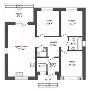 Дом 120м², 1-этажный, участок 8 сот.  