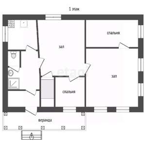 Дом 126м&sup2;, 1-этажный, участок 12 сот.  