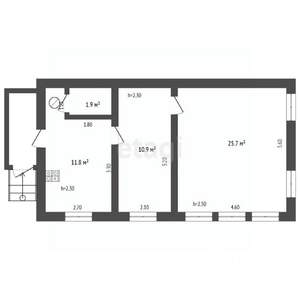 Дом 45м&sup2;, 1-этажный, участок 8 сот.  