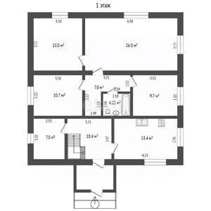 Дом 244м², 2-этажный, участок 25 сот.  