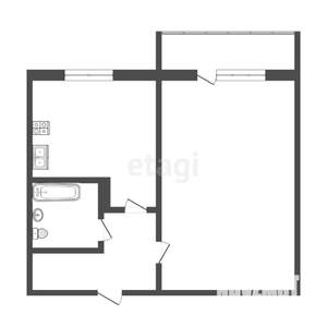 1-к квартира, на длительный срок, 34м2, 6/10 этаж