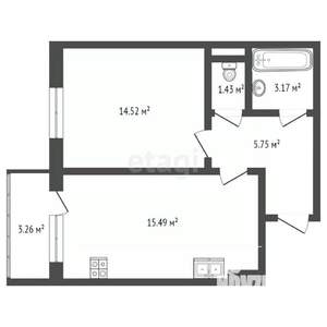 1-к квартира, на длительный срок, 40м2, 3/10 этаж