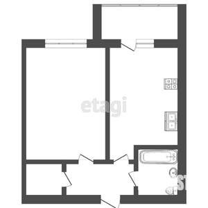 1-к квартира, на длительный срок, 39м2, 9/10 этаж