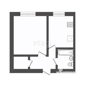 1-к квартира, на длительный срок, 31м2, 8/9 этаж