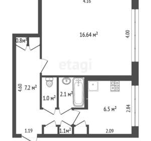 1-к квартира, на длительный срок, 35м2, 7/10 этаж