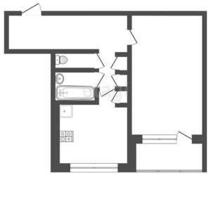 1-к квартира, на длительный срок, 33м2, 5/9 этаж