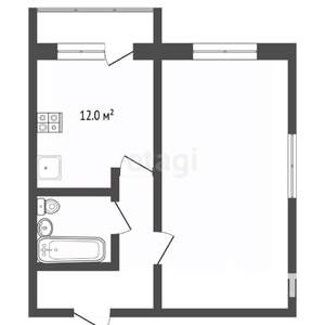 1-к квартира, на длительный срок, 34м2, 3/16 этаж