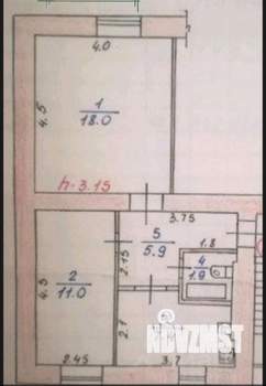 2-к квартира, на длительный срок, 44м2, 1/3 этаж