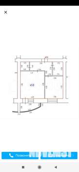 1-к квартира, на длительный срок, 45м2, 12/14 этаж