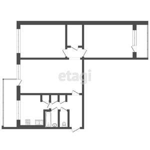 3-к квартира, на длительный срок, 64м2, 2/9 этаж