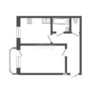 1-к квартира, вторичка, 37м2, 3/7 этаж