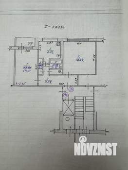 2-к квартира, вторичка, 49м2, 1/9 этаж