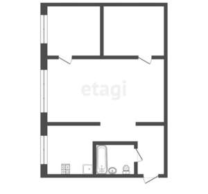 2-к квартира, вторичка, 39м2, 1/4 этаж