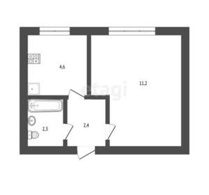 1-к квартира, вторичка, 21м2, 5/9 этаж