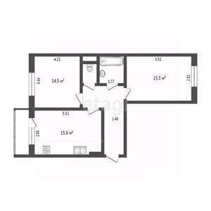 2-к квартира, вторичка, 59м2, 10/10 этаж