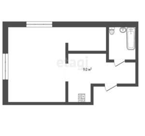 Студия квартира, вторичка, 24м2, 5/5 этаж