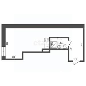 Студия квартира, вторичка, 30м2, 2/5 этаж