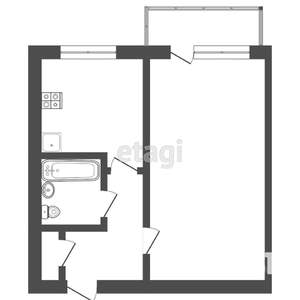 1-к квартира, вторичка, 33м2, 5/5 этаж