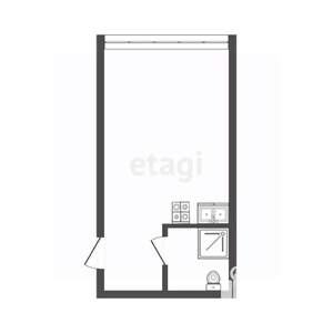 Студия квартира, вторичка, 28м2, 4/10 этаж