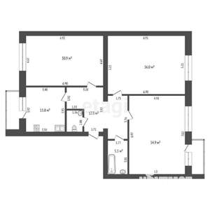 3-к квартира, вторичка, 142м2, 10/10 этаж