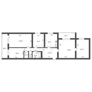 3-к квартира, вторичка, 90м2, 12/12 этаж