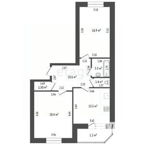 2-к квартира, вторичка, 66м2, 5/9 этаж