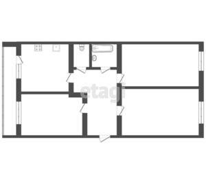 3-к квартира, вторичка, 83м2, 2/16 этаж