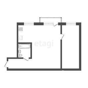 2-к квартира, вторичка, 45м2, 2/4 этаж