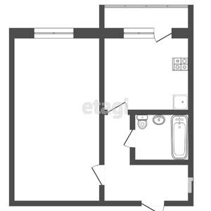 1-к квартира, вторичка, 42м2, 6/9 этаж