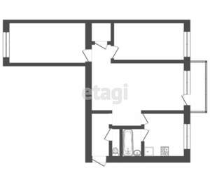 3-к квартира, вторичка, 54м2, 5/5 этаж
