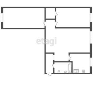 3-к квартира, вторичка, 59м2, 2/5 этаж