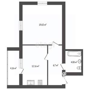 1-к квартира, вторичка, 47м2, 2/9 этаж