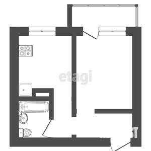 1-к квартира, вторичка, 37м2, 9/12 этаж