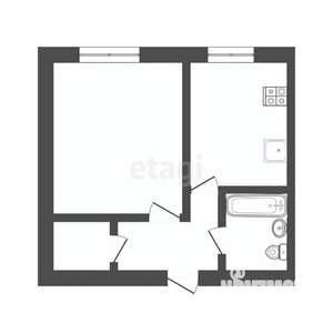 1-к квартира, вторичка, 31м2, 8/9 этаж