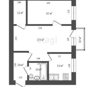 2-к квартира, вторичка, 41м2, 4/5 этаж